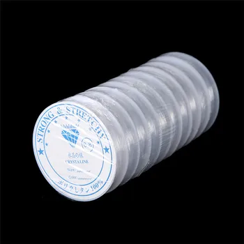 8 mm Kristalno Žice DIY Beaded Nakit Dodatki Elastično Vrstico Kabel Smolo Pregleden Prilagodljiv Povežete Tandem Vrv 8M/kos