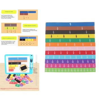 83x Matematične Sposobnosti, Manipulativne Otroci Otrok Frakcija Učenje Igrače Set Pripomočkov za Poučevanje