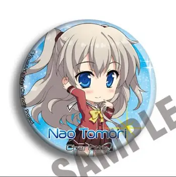 8pcs/1 lota Anime Charlotte nacionalnim odredbodajalcem Tomori Yu Otosaka Slika 5118 Značke Krog Broška Pin Darila Otroci Igrače