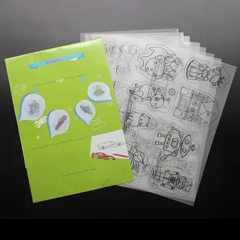 8PCS Heat Shrink Film Shrinky Art Papir, Film, Listih, pri Vzorec za Otroke, Ustvarjalne Obrti Keychains