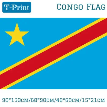 90*150 cm/60*90 cm/40*60 cm/15*21 cm Kongo-Kinšasa Zastavo, Demokratični Republiki Kongo, Banner