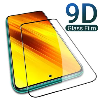 9D Polno Kritje Kaljeno Steklo Za Xiaomi Poco X3 Screen Protector Poco M3 F2 Pro Pocophone F1 PocoX3 NFC 2020 X2 C3 Prottect Film