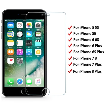 9H Kaljeno Steklo Za iPhone mini 12 11 Pro 7 8 6 S 6S Plus X s, XS Max XR Zaščitnik Zaslon Za iPhone 7 12 Eksplozije dokaz Stekla