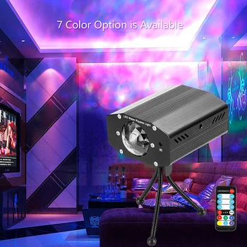 9W 7Colors LED Vode Učinek Svetlobe RGB LED Dj Party Lasersko Svetlobo Projektor Strobe Fazi Luči za Rojstnodnevne zabave, Poroke Disco