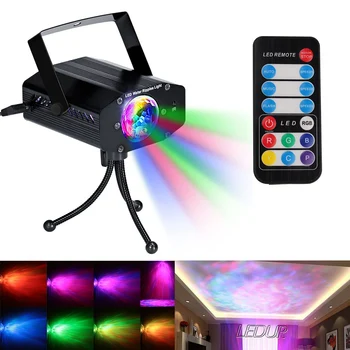 9W 7Colors LED Vode Učinek Svetlobe RGB LED Dj Party Lasersko Svetlobo Projektor Strobe Fazi Luči za Rojstnodnevne zabave, Poroke Disco