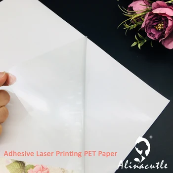 A4X10SHEETS samolepilne Jasno PET Papir za Laserski Tiskalnik Logotip tiskom DIY Scrapbooking Album ročno izdelan papir obrti