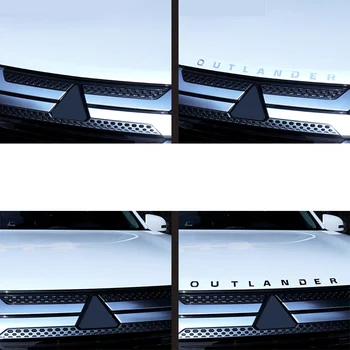ABS 3D OUTLANDER Črke Logotip Nalepko za Avto Tuning Za Mitsubishi Spredaj Glavo Kapuco Dekoracijo Značko tovarniška ploščica Nalepko Dodatki