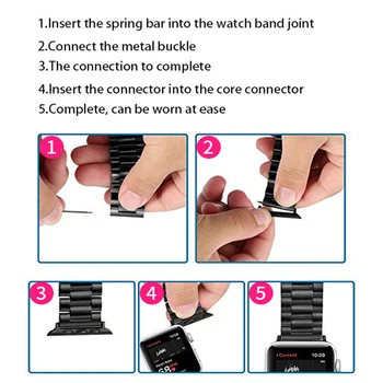 Adapter Za Apple Watch serie 6 SE 5 4 3 2 za iwatch band 6 5 42mm 38 mm Trak pomlad bar pasu Watchband Pribor Priključek