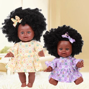 African American Prerojeni Simulacije Black Polno Emajl Baby Doll Dekle Igrače Polni Silikona Mehko Telo Dekle, Fant Darilo Modni Predstavi