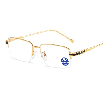 Ahora Kovinski Pol Okvir Obravnavi Očala Moških Poslovnih Anti Modra Svetloba Presbyopia Očala Daljnovidnost Očala+1.0 1.5 +4.0