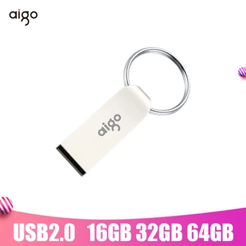 Aigo usb 2.0 flash drive U268 32GB 64GB 8GB 16GB pen drive pendrive nepremočljiva srebro u disk SSD memoria cel usb ključek darilo
