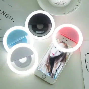 AILEHKUO Prenosni Univerzalno Selfie Svetilka, Mobilni Telefon Objektiv Bliskavica LED Obroč Fotoaparat Svetlobni Obroč Posnetek Luč Za iPhone XS 12 8 Plus