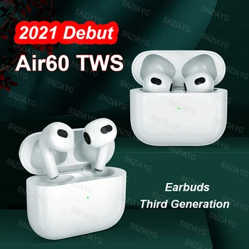 Air60 TWS Brezžična Bluetooth Slušalka Senzor Svetlobe v Uho Čepkov S Polnjenjem Primeru 2021 Nova