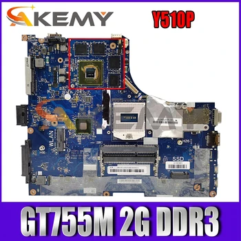 Akemy VIQY1 NM-A032 Za Lenovo Y510P Prenosni računalnik z Matično ploščo 11S 90003641 90002926 PGA94 GT755M 2G DDR3 Brezplačna Dostava
