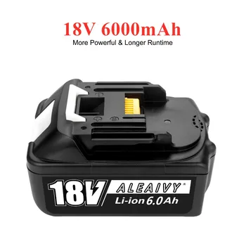 Aleaivy 18V 6.0 Ah Polnilna Litij-ionska Baterija Za Makita električno Orodje 18 v Baterije BL1815 BL1830 BL1840 BL1850 BL1860 LXT400