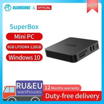 ALLDOCUBE SuperBox 4K mini PC intel J4005 8GB +128GB Windows 10 Namizni Računalnik HDMI, VGA, Dual Core, Dual Nit LPDDR4