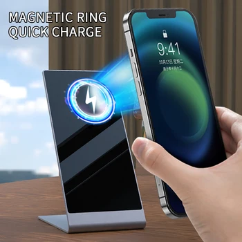Aluminij Brezžični Magnetni Polnilnike Stojalo 15W Za Magsafe iPhone 12 Pro Max Polnjenje Z Držalom za Telefon Za iPhone 12 serije
