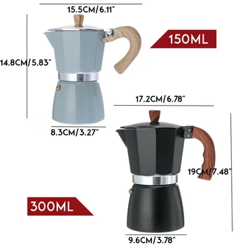Aluminij Kavo Espresso Percolator Pot, Aparat Za Kavo, Prenosni Domači Kuhinji Italijanski Slog, Aparat Za Kavo Percolat Štedilnik Vrhu Grelnik Vode