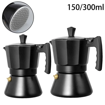Aluminij Moka Kava Espresso Kavo Percolator Indukcijski Štedilnik Lonec 150/300 ML Kuhinja Stovetop aparat za Kavo Moka Pot Kavo Latte