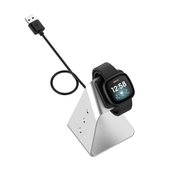 Aluminij zlitine USB Polnjenje Dock Stojalo Dock Nosilec za -Fitbit Obratno 3 Smislu Magnetni Polnilnik Stojalo Smart Watch
