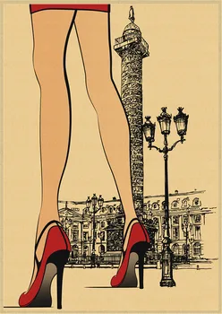 Amelie Klasični Filmski plakat retro Kraft stene Papirja Steno letnik plakat stenske nalepke, Dekorativne Slike