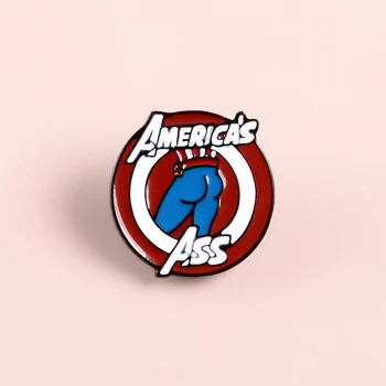 America ' s Ass Emajl Zatiči Ščit Broške Super junak River Pin Jopiči vrečko Značke znanstvena fantastika filmov Kovinske zaponke Nakit Darila