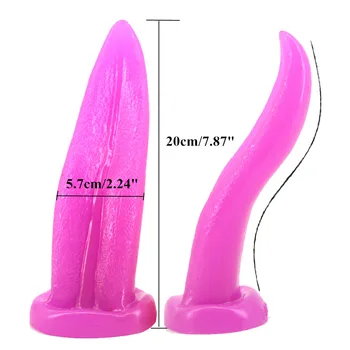 Analni čep realističen jezik butt plug g-spot spodbujanje barve kože, spola igrače, oralni seks, erotično izdelkov grobo površino sex shop