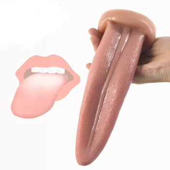 Analni čep realističen jezik butt plug g-spot spodbujanje barve kože, spola igrače, oralni seks, erotično izdelkov grobo površino sex shop