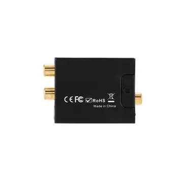 Analogno-Digitalni Optični SPDIF Koaksialni Avdio Pretvornik Napajalnik Z Toslink Kabel in Napajalni Adapter za Optični