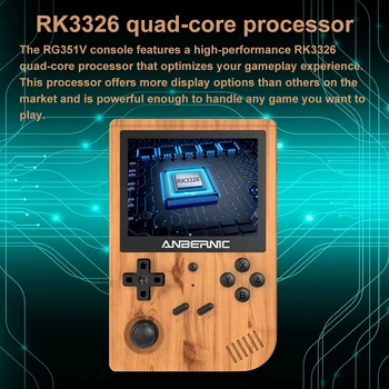 ANBERNIC-Retro RG351V Igralno Konzolo 3,5-palčni zaslon IPS RK3326 čip, WIFI vgrajen, video igre, ročni