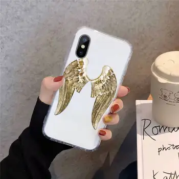 Angel demon pernata krila Telefon Primeru Pregleden za iPhone 11 12 mini pro XS MAX 8 7 6 6S Plus X 5S SE 2020 XR