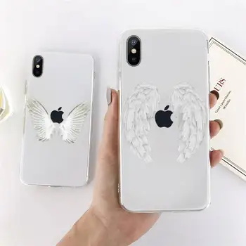 Angel demon pernata krila Telefon Primeru Pregleden za iPhone 11 12 mini pro XS MAX 8 7 6 6S Plus X 5S SE 2020 XR