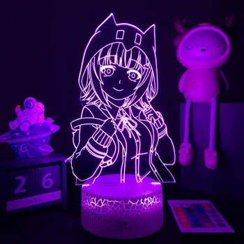Anime Danganronpa 3D LED Lučka Nagito Komaeda Chiaki Nanami Slika Za Otroke Manga Darila Spalnica Dekor Postelji Nočna Lučka