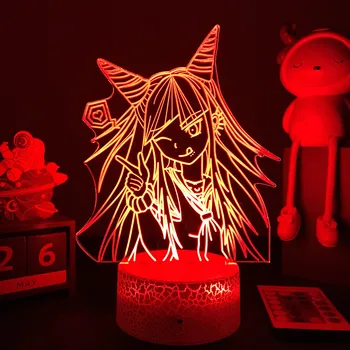 Anime Danganronpa 3D LED Lučka Nagito Komaeda Chiaki Nanami Slika Za Otroke Manga Darila Spalnica Dekor Postelji Nočna Lučka