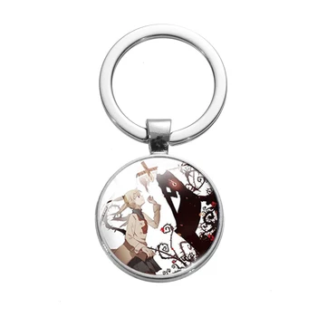 Anime Dušo Jedec Keychain za Ženske Souleater Smrti Steklena Kupola Obesek Ključnih Verige Letnik Nosilec Key Ring Moški Nakit Navijači Darilo
