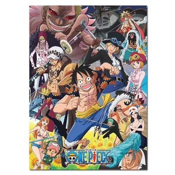 Anime Enem Kosu Plakat Manga Znakov Svile Slika Domov Spalnica Dekor Luffy Krpo Wall Art Tisk