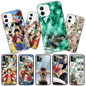 Anime Enem Kosu Zoro Luffy Vroče Kaljeno Steklo Ohišje za iPhone 11 12 7 8 XR X 6 6S XS Pro Max Mini Plus SE 2020 Telefon Vrečko Capa