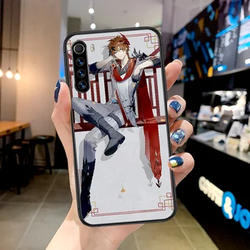 Anime Genshin Vpliv Tartaglii Primeru Telefon Za Xiaomi Redmi Opomba 7 8 8T 9 9 4 7 7A 9A K30 Pro Ultra black Odbijača Mehko Funda