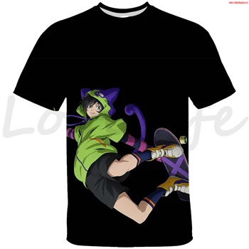 Anime SK8 Infinity 3D Tiskanja T Srajce za Moške Poletne Kawaii Risanka T-shirt Teen Kratkimi Fantje T-shirt Camiseta Tee Moški