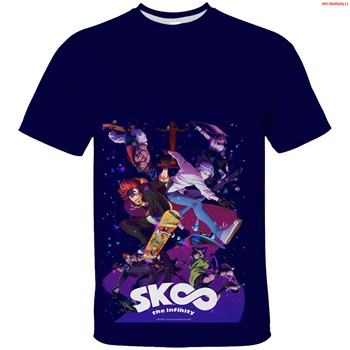 Anime SK8 Infinity 3D Tiskanja T Srajce za Moške Poletne Kawaii Risanka T-shirt Teen Kratkimi Fantje T-shirt Camiseta Tee Moški