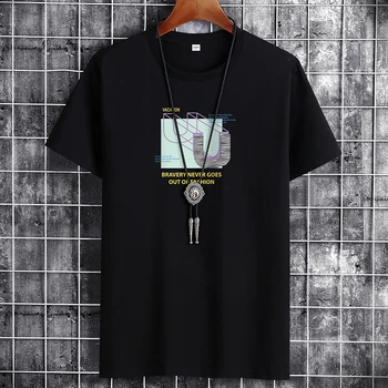 Anime T-shirt Poletje Harajuku T Shirt za Moške 2021 Ulične Alternativnih Gothic Oblačil Punk Grafični Hip Hop Prevelik Majica s kratkimi rokavi