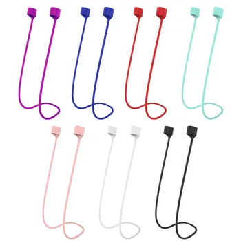Anti-Izgubil Silikonski Slušalke Vrv Imetnik Kabel Za Apple iphone X 8 7 AirPods Brezžične Bluetooth Slušalke Ovratni Pašček Kabel Niz
