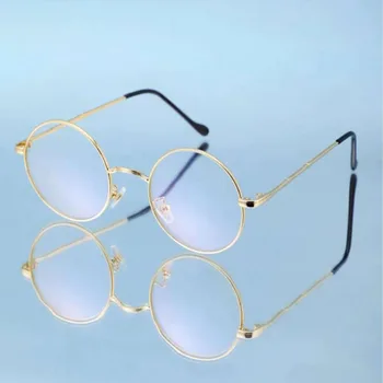 Anti Modra Svetloba Blokiranje Očala Moda Za Ženske Očala Igranje Računalniških Očal Krog Okvir Ravno Ogledalo Optičnih Očal