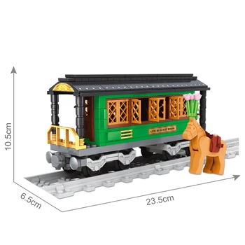 AUSINI Vlaki Model gradniki Igrače za Otroke Vitez Slika Opeke Gradnje Mestne Železnice Železniške Plastične Otroške Igrače