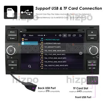 Autoradio 2din Android 10 avto DVD GPS igralec za Ford Mondeo, S-max, Focus C-MAX, Galaxy Fiesta tranzit Fusion Povezavo kuga Cam
