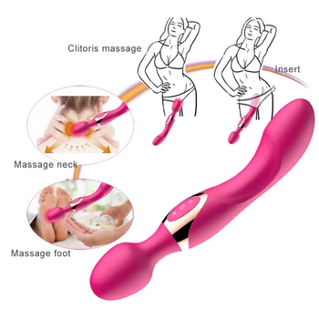 AV čarobno palico G Spot massager, USB charge Big stick vibratorji za ženske ženski seksi klitoris vibrator adult sex igrače za ženske