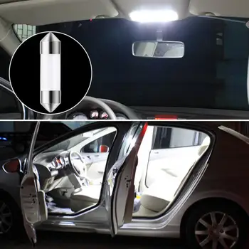 Avto Dome Luč Notranjost Dome LED Svetlobo Bele Žarnice Nastavitev 41 31 mm Branje Dvojno Nasvet Lučka Auto Branje Notranjosti Svetilke