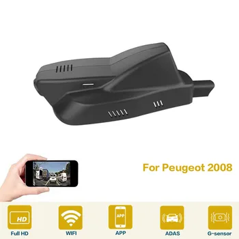 Avto DVR Wifi Video Snemalnik Dash Cam Kamera Visoke Kakovosti Night Vision Full Hd Za Peugeot 2008