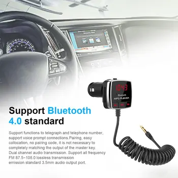 Avto FM Stereo Bluetooth-združljiv Brezžični Audio Dvojno Prenos LED Zaslon Glasbe MP3 Telegraph Vrata USB 5V/2.1 Polnjenje