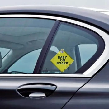 Avto Nalepka Baby ON BOARD Opozorilo Varnostni Znak Nalepke, Vinilne Nalepke Avto Styling za Telo Vrata Okno Nalepke